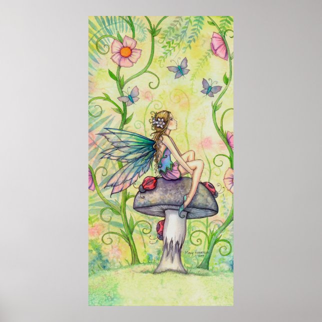 A Lycklig Ställe Fairy and Ladybugs Poster 26 x 52 (Framsidan)