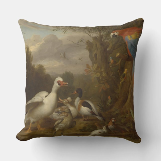 A Macaw Anka Parrots and other Birds in a Landsca Kudde (Framsida)