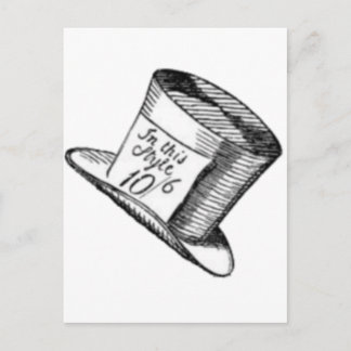 A Mad Hatter Hat Vykort
