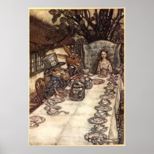 A Mad Tea Party av Arthur Rackham Poster