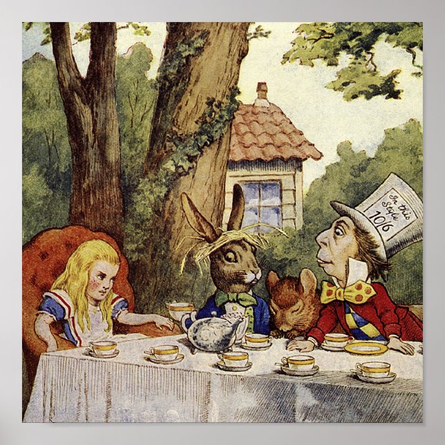A Mad Tea-Party Canvas Art Poster (Framsidan)