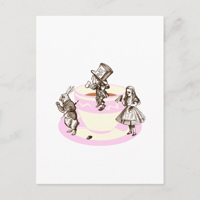 A Mad Tea Party Inbjudan Vykort (Framsida)