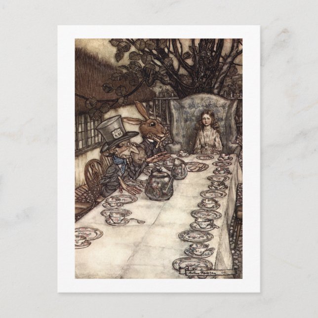 A Mad Tea-Party Vykort (Framsida)