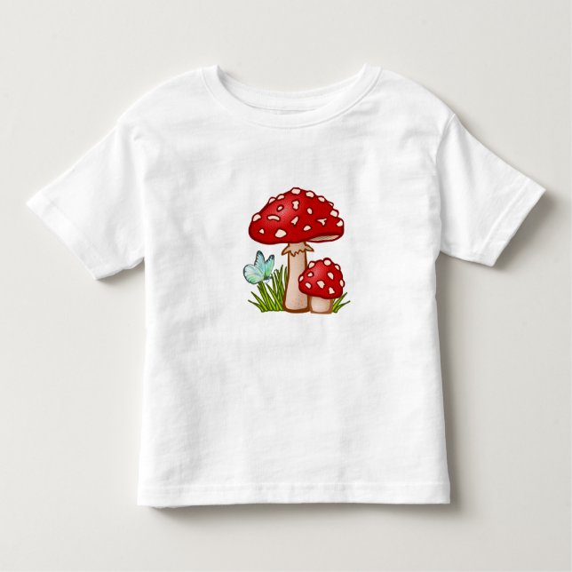 A Magic Mushroom Mönster T Shirt (Framsida)