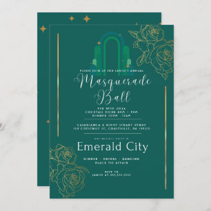 A Magic Night in Emerald City Party bjudan Inbjudningar