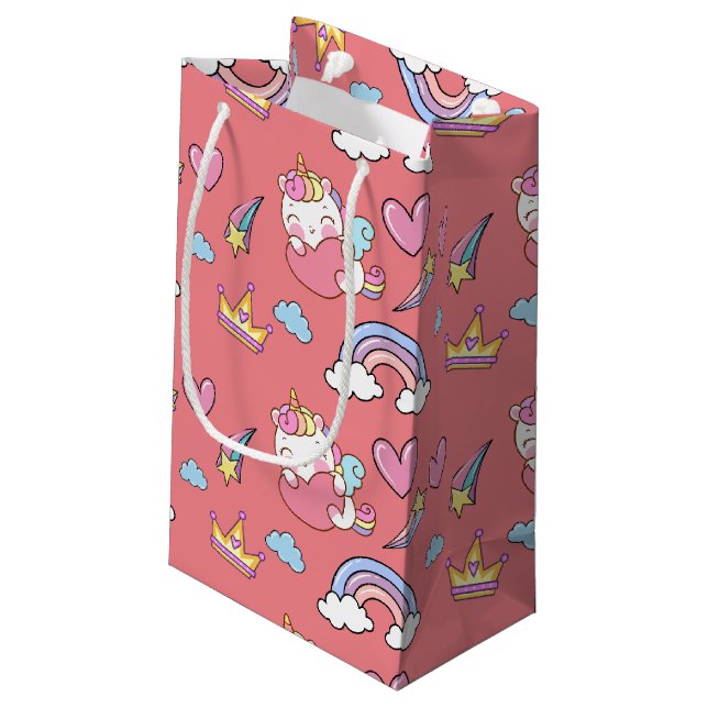 A Magic Rainbow Unicorn Mönster Födelsedagsfest (Baksidan Vinklad)