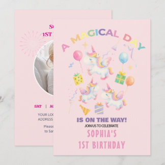 A Magic Unicorn Birthday-inbjudan Inbjudningar