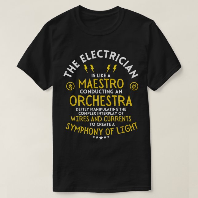 A Magician Electricity Maestro Orchestra Electrici T Shirt (Design framsida)