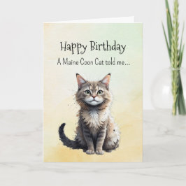 A Maine Coon Cat Personality Birthday Roligt Anima Kort