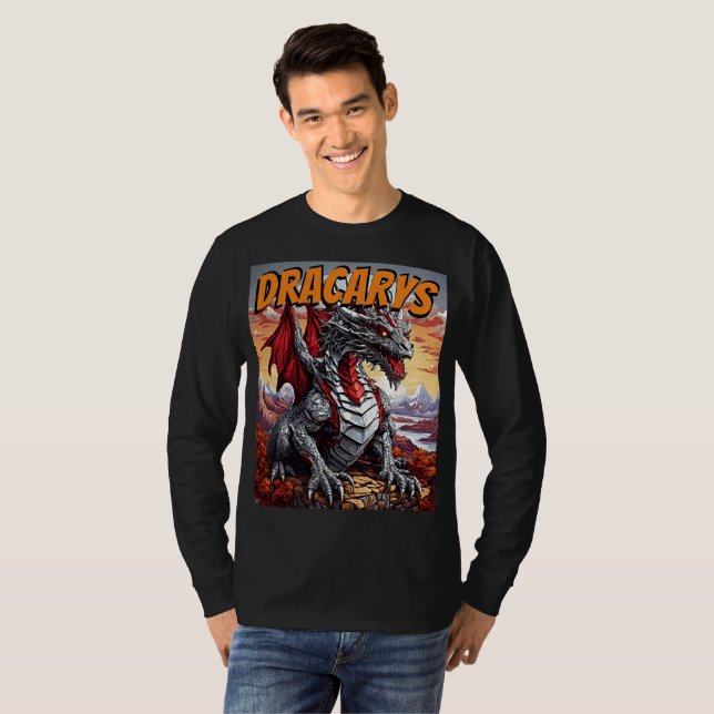 A Majestic Dragon - Dracarys T Shirt (Hel framsida)