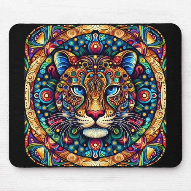 A Majestic Leopard - Mouse Pad Musmatta (Framsidan)