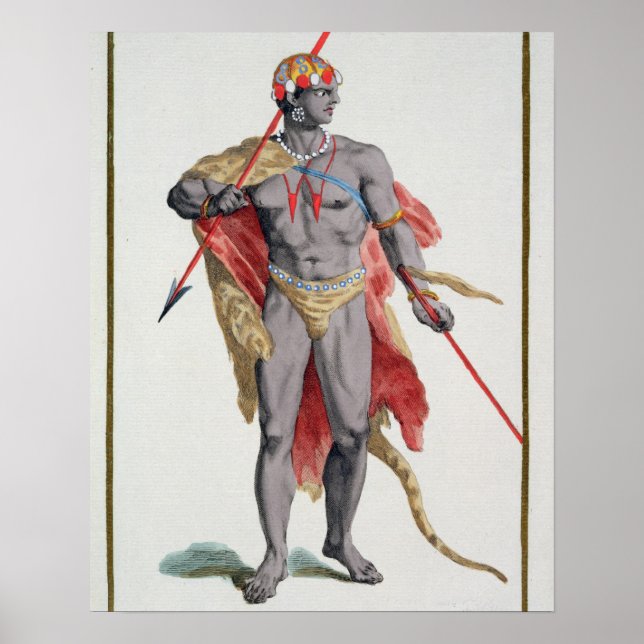 A Man från Karibien, 1780 (färgad engrave) Poster (Framsidan)