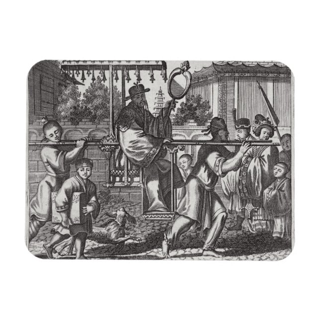 A Mandarin i en Sedan-stol, illustration från d Magnet (Horisontell)