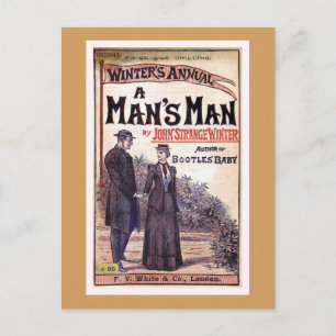 A Man's Man Vintage Bok Cover Vykort