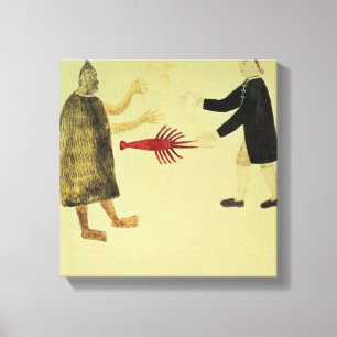 A Maori-handel med kräftdjur Canvastryck