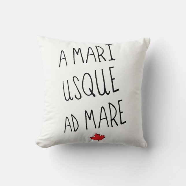 A Mari Usque Ad Mare, Canadian Motto, Kanada Kudde (Framsida)