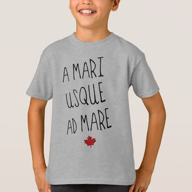 A Mari Usque Ad Mare Tee, Canadian Motto T-shirt (Framsida)