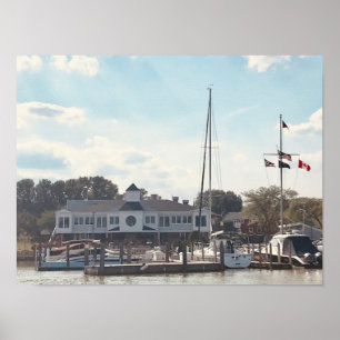 A Marina in Huron, Ohio Fotography Poster