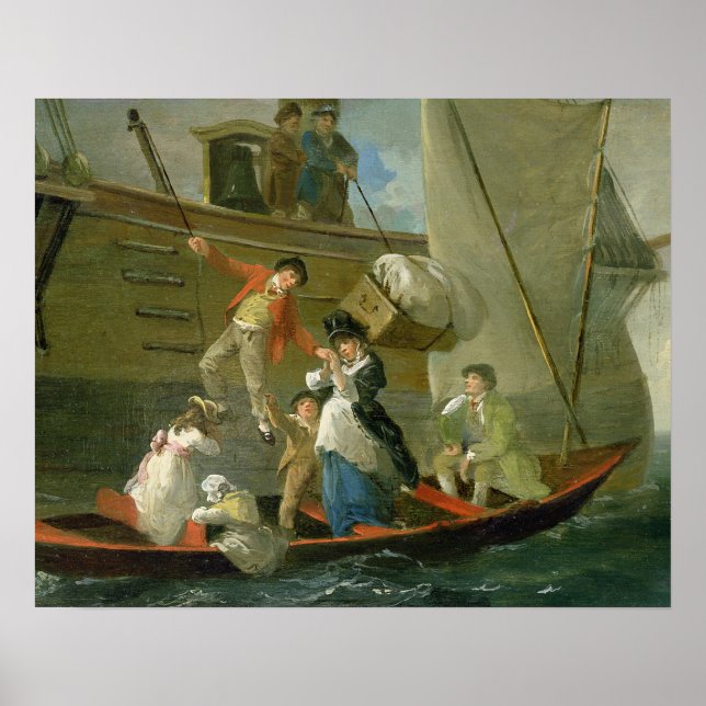 A Married Sailor's Adieu, c.1800 (olja på panel) Poster (Framsidan)