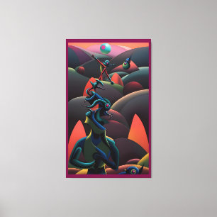 A Martini Lands on the Planet of Olife - Ken Gage Canvastryck