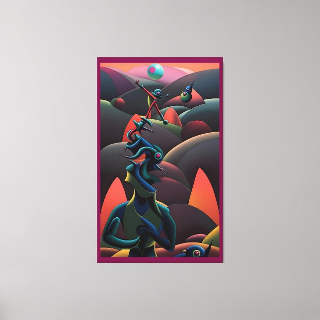 A Martini Lands on the Planet of Olife - Ken Gage Canvastryck (Framsida)