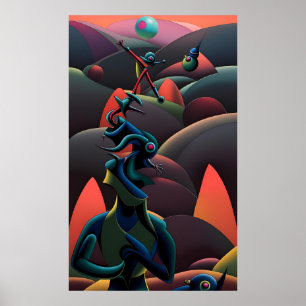 A Martini Lands on the Planet of Olife - Ken Gage Poster