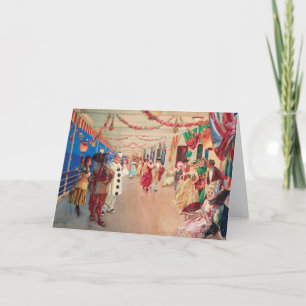 A Mask Boll på en Frakt Victor Gabriel Gilbert Kort