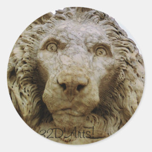A Massa Lion Runt Klistermärke