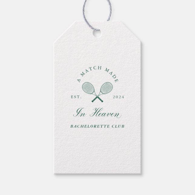 A Match Made in Heaven Bachelorette Presentetikett (Framsidan)
