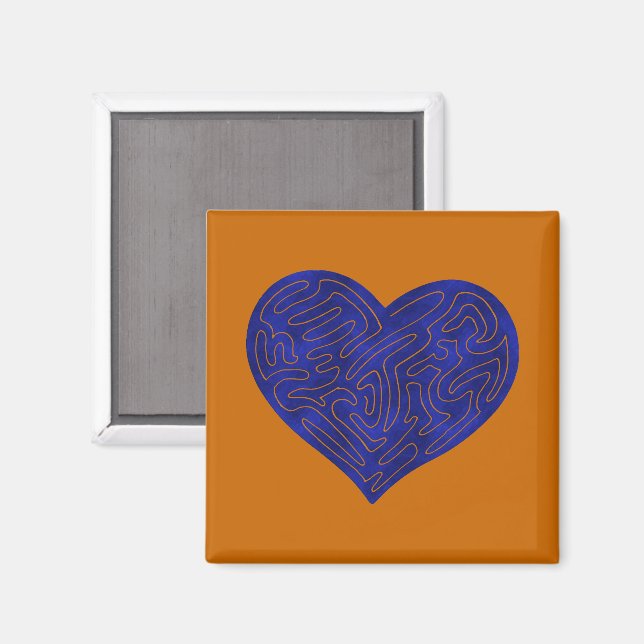 A-MAZE HEART (BLUE) MAGNET (Front/Back)