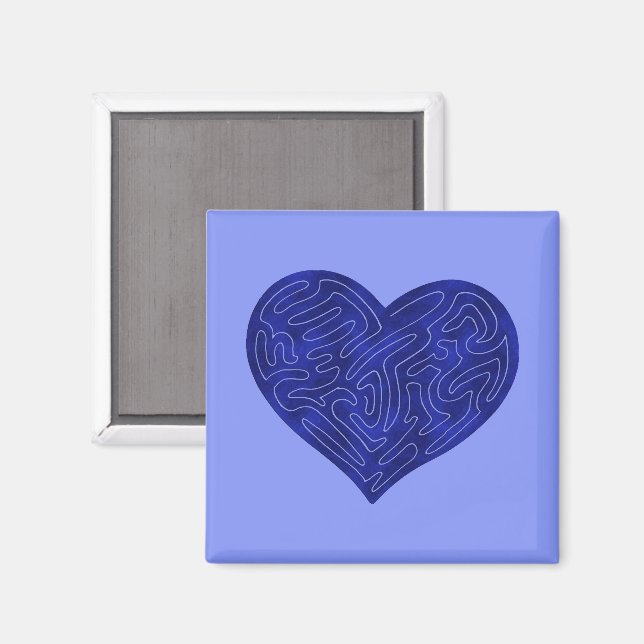 A-MAZE HEART (BLUE) MAGNET (Front/Back)