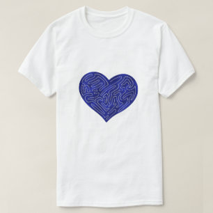 A-MAZE HEART (BLUE) T SHIRT