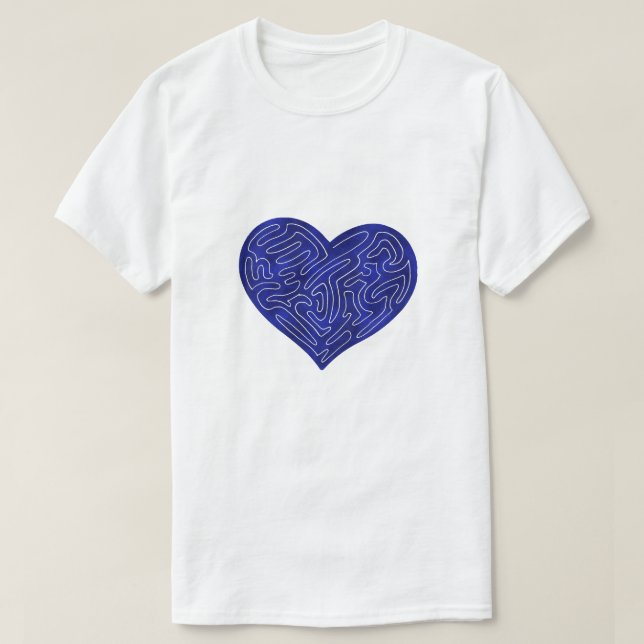 A-MAZE HEART (BLUE) T SHIRT (Design framsida)