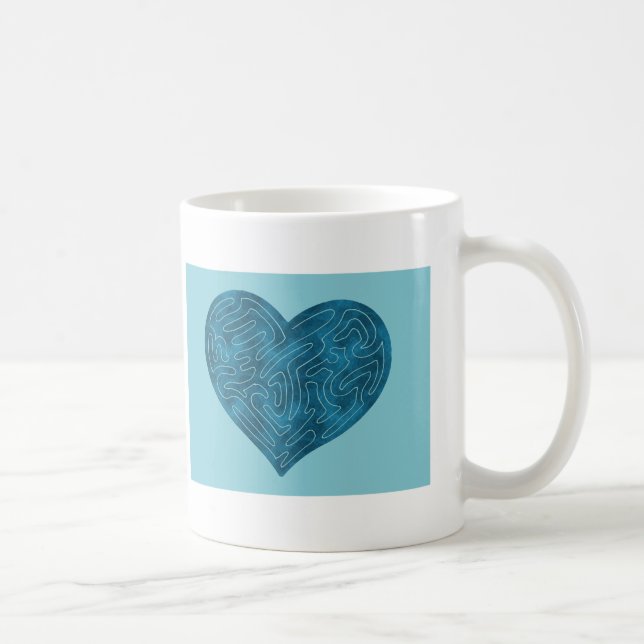 A-MAZE HEART (TEAL) KAFFEMUGG (Höger)