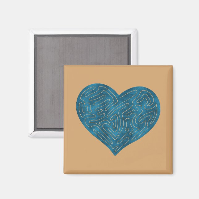 A-MAZE HEART (TEAL) MAGNET (Front/Back)