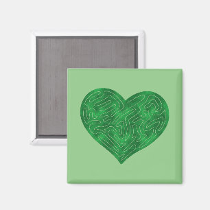 A-MAZE-HJÄRTA (GRÖNT) MAGNET