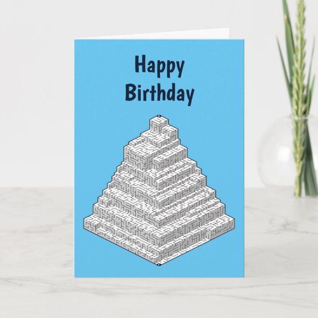 A-mazing Puzzles Birthday Card Kort (Framsida)