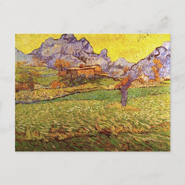 A Meadow i bergen, Vincent van Gogh Vykort (Framsida)