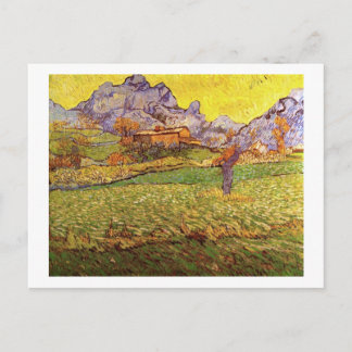 A Meadow i bergen, Vincent van Gogh Vykort