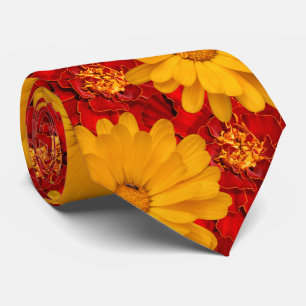 A Medley of Red and Gult Marigolds Slips