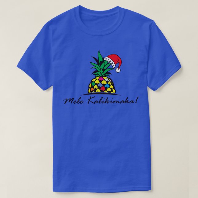 A Mele Kalikimaka Aloha Pineapple T Shirt (Design framsida)