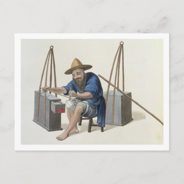 A Mender of Porcelain, plate 28 från The Costume Vykort (Framsida)