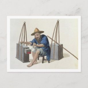 A Mender of Porcelain, plate 28 från The Costume Vykort