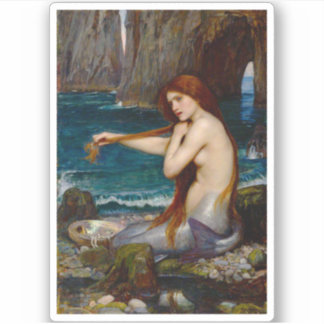 A Mermaid, c. 1900 by John Waterhouse Klistermärken