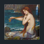 A Mermaid, c. 1900 by John Waterhouse Magnet<br><div class="desc">A Mermaid,  c. 1900 by John Waterhouse. It was inspired by Lord Tennyson's 1830 poem "The Mermaid".</div>