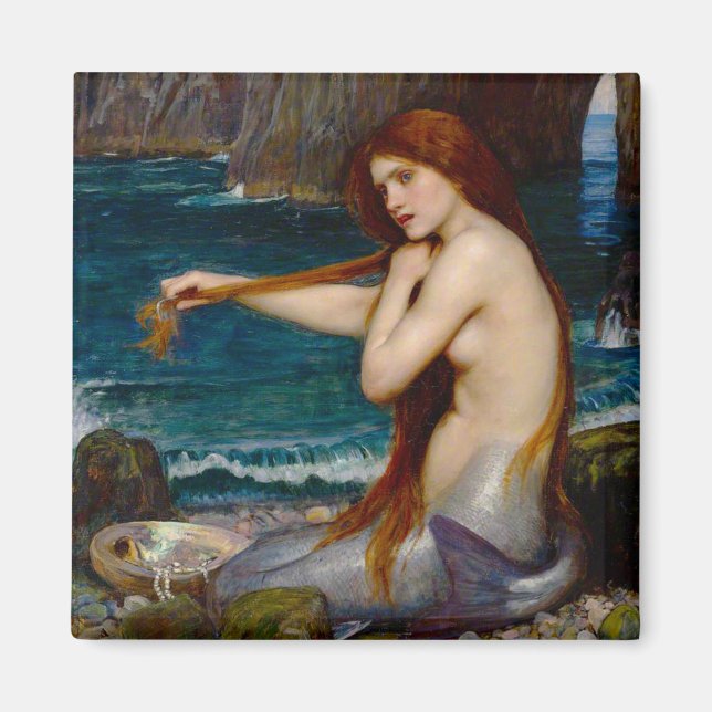 A Mermaid, c. 1900 by John Waterhouse Magnet (Framsidan)
