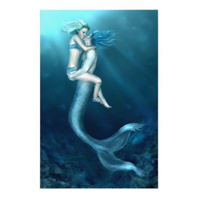 A Mermans Kiss Fototryck (Framsidan)