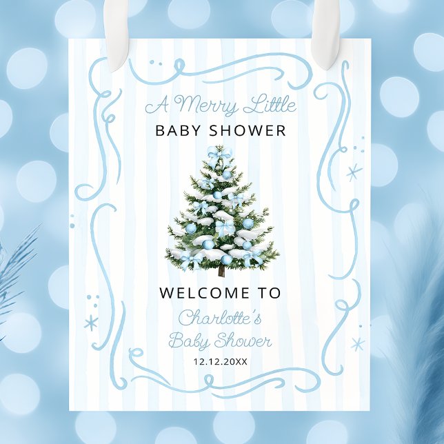 A Merry Blue Little Blue Baby Shower Welcome Poster (Skapare uppladdad)