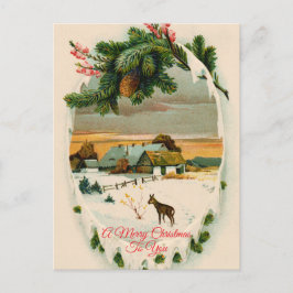 A Merry Christmas To You Vintage Custom Postcard Vykort