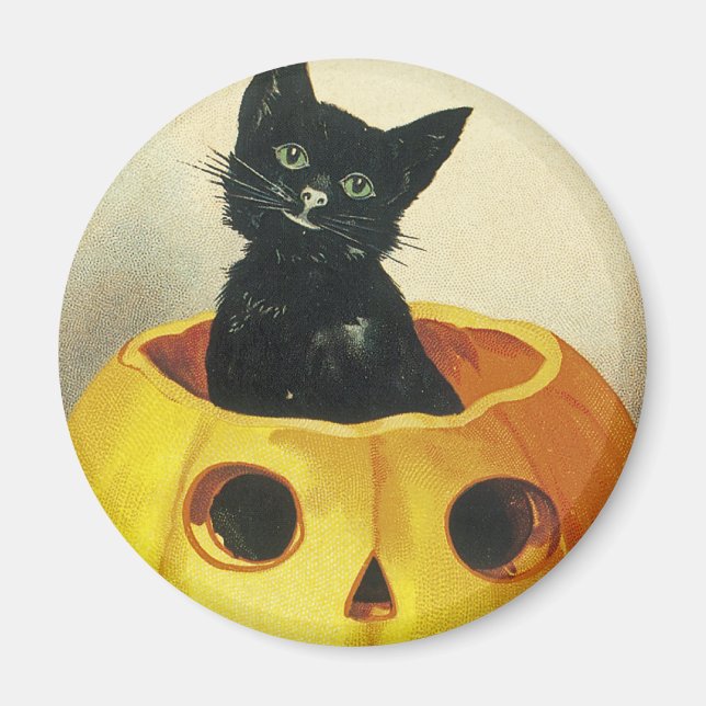 A Merry Haloween Kitten Magnet (Framsidan)